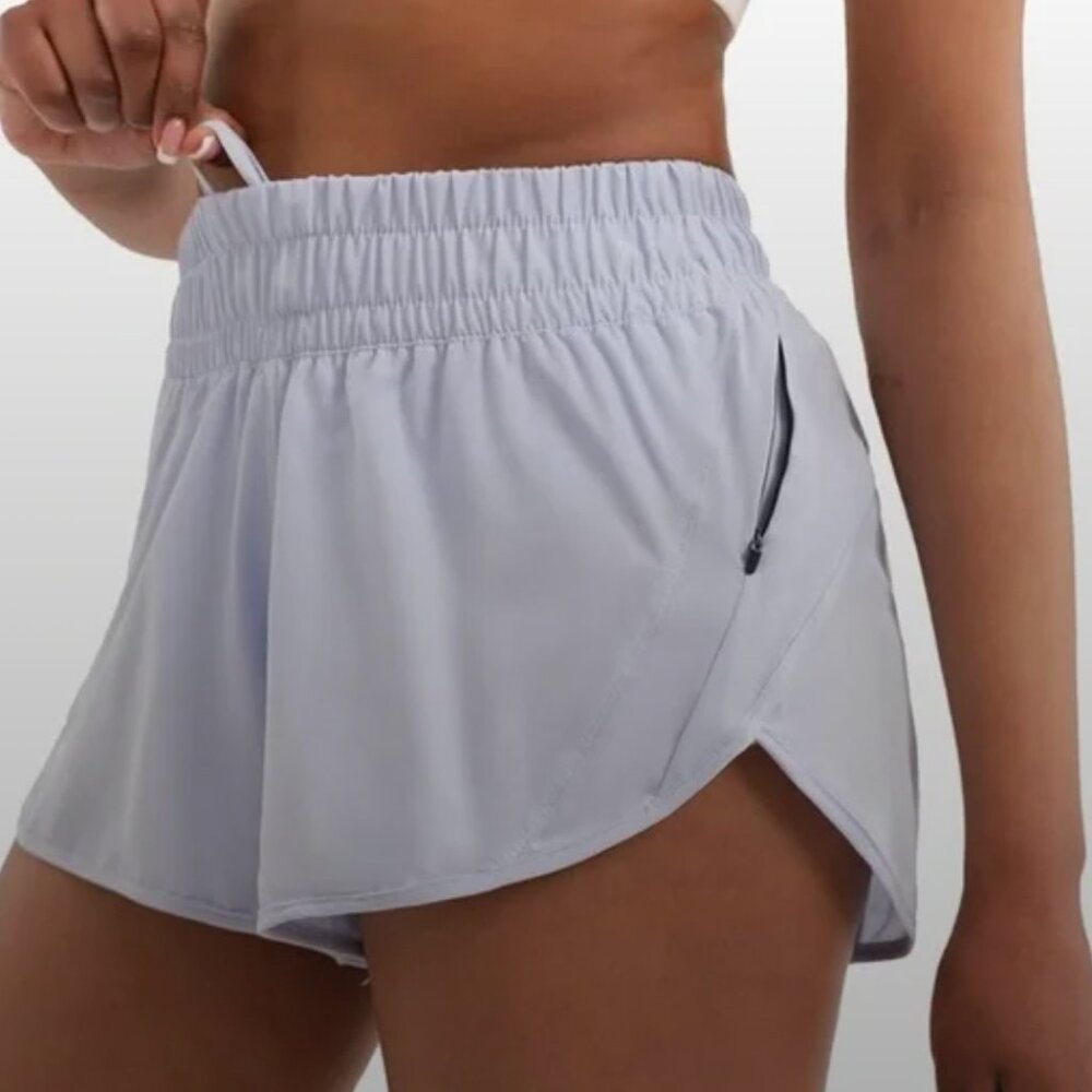 NWT! Lululemon Track That HR Lined Short 3" Pastel Blue Sz 0